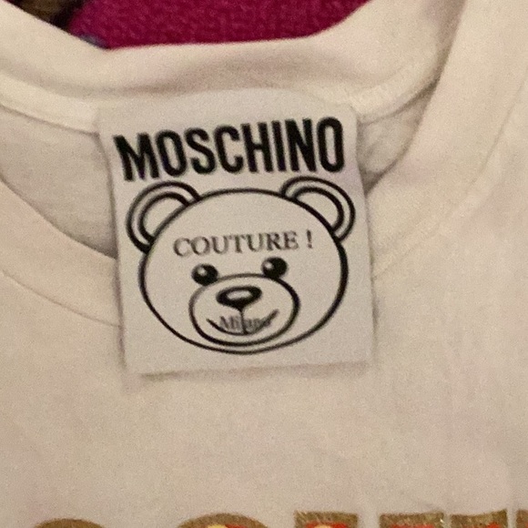 M887 MOSCHINO happy bear unisex oversized tee - Picture 3 of 6